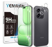 Yenwen Vetro Temperato per Honor 600 Lite 5G, 2 Pezzi Glass Pellicola Protettiva + 2 Pezzi Pellicola Fotocamera Protezione, Senza Bolle, Ultra Trasparente
