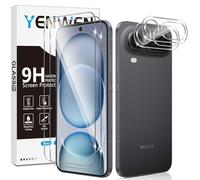 Yenwen Vetro Temperato per Honor Magic 8 Pro Air 5G, 2 Pezzi Glass Pellicola Protettiva + 2 Pezzi Pellicola Fotocamera Protezione, Anti Graffio, Anti-Impronte, Senza Bolle