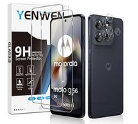 Yenwen Vetro Temperato per Motorola Moto G56 5G Protezione, 2 Pezzi Vetro Temperato Pellicola Protettiva + 2 Pezzi Pellicola Fotocamera, Antigraffio, Durezza 9H, Senza Bolle