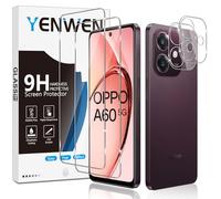 Yenwen Vetro Temperato per OPPO A40 4G / OPPO A40M 4G / OPPO A60 5G Protezione, 2 Pezzi Vetro Temperato Pellicola Protettiva + 2 Pezzi Pellicola Fotocamera, Antigraffio, Durezza 9H, Senza Bolle