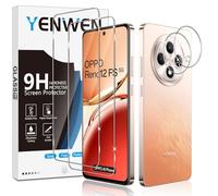 Yenwen Vetro Temperato per OPPO Reno 12 FS (5G / 4G) / OPPO Reno 12F (5G/4G), 2 Pezzi Vetro Temperato Pellicola Protettiva + 2 Pezzi Fotocamera Protezione per OPPO Reno12 F / Reno12 FS, Senza Bolle