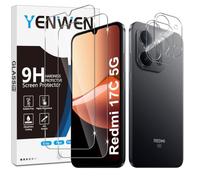 Yenwen Vetro Temperato per Xiaomi Redmi 17C 5G | 2 Pezzi Glass Pellicola Protettiva + 2 Pezzi Pellicola Fotocamera Protezione per Redmi 17 C 5G, Senza Bolle