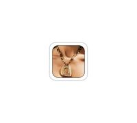 Yeobezn Chunky Gold Large Hollow Square Pendant Long | Collana in corda compatibile con le donne