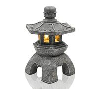 Yeomoo Decorazione a pagoda solare per esterni, lanterna solare da giardino, decorazione giapponese per soggiorno, balcone, terrazza, regalo per donne, mamma, impermeabile, lampada solare da giardino