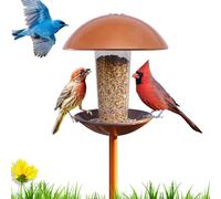 Yeomoo Mangiatoia per uccelli selvatici con supporto, per esterni, impermeabile, per giardino, terrazza, balcone, regalo per donne, uomini, mamme