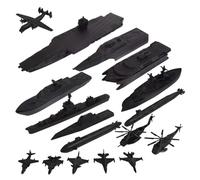 Yeory Battaglia Giocattolo 17pcs/Set Set di Battaglie Realizzati Realizzati per i Giocattoli comprende Navi e Aerei educativi e Regali a Motore pregiato per Bambini, Nero