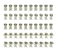 Yeory Mini figure aliena, minuscole figurine degli alieni 50pc, luminosi nella figurina aliena scura per bambini, piccole figurine per nascondersi