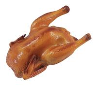 Yeory Pollo arrosto artificiale, ornamento natalizio di pollo, pollo arrosto finto, modello di pollo a carne, figurina per sculture di pollo
