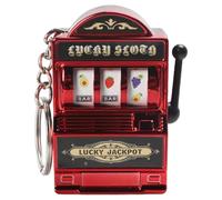 Yeory Slot Machin Keychain Realistic Mini Slot Machine porta Keychain 1.43x2.47 della catena chiave creativa a ciondolo di frutta carina per la famiglia degli amici