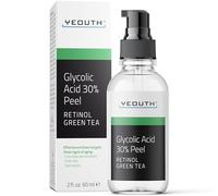 YEOUTH Acido Glicolico Peeling Viso con Retinolo e Tè Verde, Esfoliante Peeling Glicolico Acido 30% Gel Professionale 60ml
