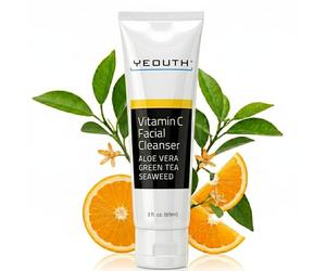 YEOUTH Gel Detergente Viso Con Vitamina C e Aloe Vera, Struccante Vitamina C Viso Pelle Grassa e Pelle Opaca, Face Wash 89ml