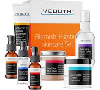 YEOUTH Set Per La Cura Della Pelle: Detergente Viso Con Vitamina C Tonico Siero Con Vitamina C E Retinolo Crema Viso Peeling E Maschera Set Regalo Da 7 Pezzi Per Adolescenti Donne