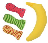 Yeow Cat Kitten Banana, & 3 Stinkie Fish Toy Bundle con Catnip Toy Play Gift
