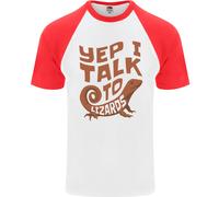 Yep I Parlare A Lucertole Camaleonti Uomo S/S Baseball T-Shirt