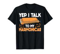 Yep I Talk To My Harmonicas Giocatore Divertente Armonicista Maglietta