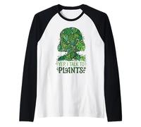 Yep, I Talk To Plants Botanical Lover Funny Gardener Maglia con Maniche Raglan