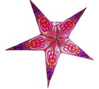 YEPSIO Paralume di carta a forma di stella, grande 60 cm, decorazione da appendere per Natale, matrimonio, casa, festa di compleanno (rosso glitter, blu, multi)