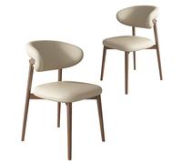 YEQING Set di 2 Sedie da Pranzo in Pelle, Cucina e Sala, Sedia con Schienale ad Arco per, Casa(A)