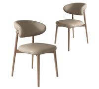 YEQING Set di 2 Sedie da Pranzo in Pelle, Cucina e Sala, Sedia con Schienale ad Arco per, Casa(B)