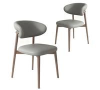 YEQING Set di 2 Sedie da Pranzo in Pelle, Cucina e Sala, Sedia con Schienale ad Arco per, Casa(E)