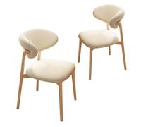 YEQING Set di 2 Sedie da Pranzo in Pelle, Cucina e Sala, Sedia con Schienale ad Arco per, Casa(H)