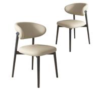 YEQING Set di 2 Sedie da Pranzo in Pelle, Cucina e Sala, Sedia con Schienale ad Arco per, Casa(M)