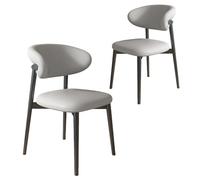 YEQING Set di 2 Sedie da Pranzo in Pelle, Cucina e Sala, Sedia con Schienale ad Arco per, Casa(O)