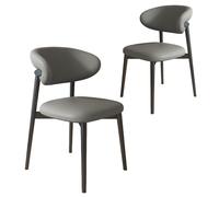 YEQING Set di 2 Sedie da Pranzo in Pelle, Cucina e Sala, Sedia con Schienale ad Arco per, Casa(P)