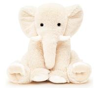 Yeqivo Elefante Imbottito Animale Peluche Regalo per la Fidanzata Bambino Elefante Imbottito per Natale San Valentino Compleanno Festa di Nozze Elephant(50CM,Bianco)