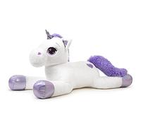 Yeqivo Giocattoli di Unicorno Gigante Peluche Animali di Peluche di Unicorno Viola Grande Arcobaleno Unicorn Plush （Bianco puro,80CM