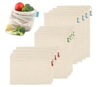 Yeqqzq Sacchetti riutilizzabili in rete, sacchetti per la spesa per frutta, verdura, alimenti sfusi, lavabili, traspiranti, zero sprechi, leggeri, per shopping, trasporto e conservazione di frutta e