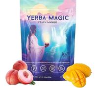 Yerba Magic PeAch MaNGo,Yerba Mate Instant Tea Powder, Magic Strawberry Matcha, Strawberry Matcha/PeAChs Mango, 4-in-1 Functional Blend,Focus and Gut Health (Peach Mango)