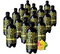 Yerba Mate Kombucha Tè Agrumi 400 ml Pilz Drink | Bevanda 100% Fermentata Naturalmente - 16 Bottiglie 400 ml | Tè Verde con Coltura di Kombucha dal Vivo