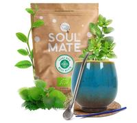 Yerba Mate Soul Mate Mega Menta 500g - Set completo di tazza, bombilla e accessori
