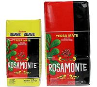 Yerba Mate Tè Set: Rosamonte Tradizionale 1 kg + Rosamonte Suave 0.5 kg | Set Mate Argentino | Bevanda disintossicante ed energetica
