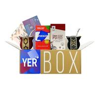 YERBOX Set di Tè Yerba Mate : Taragui Tradizionale 250g + Fede Rico Potente 250g | 2x Gourde in Calabash | 2x Bombilla in Acciaio Inossidabile | Spazzola per Pulizia