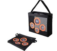 Yerdos Borsa a rete nera per tiro al bersaglio, per interni ed esterni, con maniglie, ganci, portatile, per esercitarsi, bersaglio, giocattoli, borsa a rete compatibile con freccette per bambini, Nero