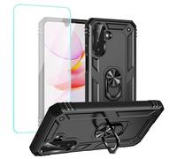 Yerebel Custodia per Galaxy A26/Galaxy A17 SM-A266B con pellicola protettiva in vetro temperato, grado militare, anello in metallo, supporto magnetico, copertura resistente per Samsung Galaxy A26