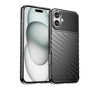 Yerebel Custodia per iPhone 16 Plus, robusta serie di scudi, in TPU, anti-goccia, antiurto, per iPhone 16 Plus, colore nero