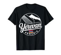 Yerevan Armenia Retro Script Viaggio Souvenir Maglietta