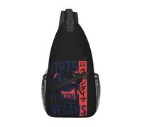 YERGFHJ Borse a Tracolla vegane Goldorak Grandizer Cool Personalizzate per Il Campeggio UFO Robot Goldrake Anime Crossbody Chest Backpack Zaino a Spalla