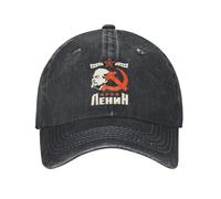 YERGFHJ Vladimir Lenin Marxismo Comunismo Unisex Berretto da Baseball Socialismo URSS CCCP Distressed Cotton Caps Cappello Outdoor Regolabile Snapback