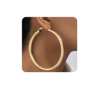 YERTTER Delicati orecchini a cerchio grandi in oro e argento, orecchini pendenti a cerchio, oversize, da donna (oro 4)