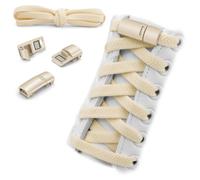 YERUUE 2 Paia Lacci Scarpe Elastici con Chiusura in Metallo,6mm (Larghezza) No Tie Shoelaces,Lacci Regolabili per Scarpa da Ginnastica,Corsa,Casual,100cm