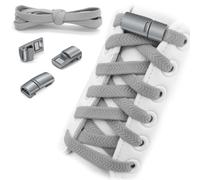 YERUUE 2 Paia Lacci Scarpe Elastici con Chiusura in Metallo,6mm (Larghezza) No Tie Shoelaces,Lacci Regolabili per Scarpa da Ginnastica,Corsa,Casual,100cm