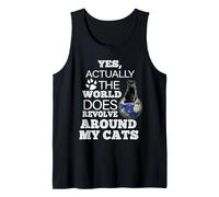 Yes Actually The World Does Revolve Around My Cats Black Cat Canotta