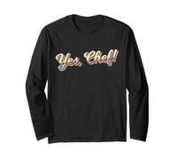 Yes Chef - Camicia da Cucina Divertente per cuochi e Personale Kitchen Maglia a Manica