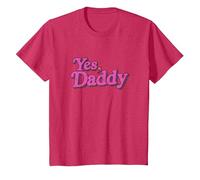 Yes Daddy - Maglietta LGBT Gay Pride Support, Rosa, da Uomo e Donna Maglietta, Bambini, Rosso mélange, 3 Anni