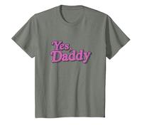 Yes Daddy - Maglietta LGBT Gay Pride Support, Rosa, da Uomo e Donna Maglietta, Bambini, Verde Militare mélange, 8 Anni