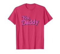 Yes Daddy - Maglietta LGBT Gay Pride Support, Rosa, da Uomo e Donna Maglietta, Uomo, Rosso mélange, L